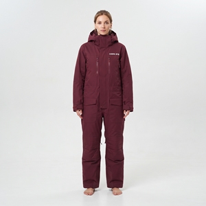 Mono de Esquí de Una Pieza para Mujer Hawk Eye, Impermeable, con Capucha, Traje de Nieve con Aislamiento Sintético, Color Borgoña - Product Image 1