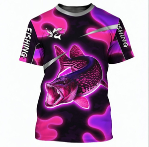 เสื้อยืดตกปลาผู้ชาย UPF 50 ระบายอากาศ แห้งเร็ว สีพื้น ออกแบบเองได้ ขายส่ง ไซส์ใหญ่ แขนสั้น ขายดีช่วงซัมเมอร์ - Product Image 4