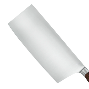 Couteaux de chef professionnels en acier inoxydable, lame large rectangulaire et tranchante, avec manche en bois brun à triple rivet pour la cuisine - Product Image 5