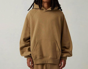 Sweat à capuche oversize pour homme en molleton de coton lourd 380 GSM, personnalisé avec impression numérique, logo personnalisé et sans cordon - Product Image 4