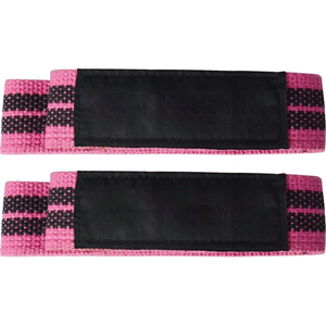 Sangles de levage en coton robustes à rayures, réglables, avec prise en main améliorée et support de poignet rembourré pour les soulevés de terre et l'entraînement avec des poids lourds en salle de sport - Product Image 3