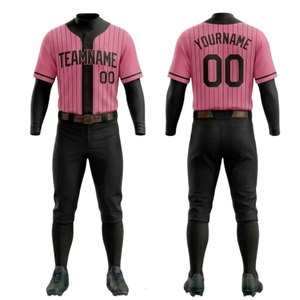Ensemble maillot et pantalon de baseball respirant et à séchage rapide, sublimation personnalisée, vêtements de sport d'équipe - Product Image 1