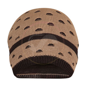 Premium Quality 100% Cotton Jacquard <b>Beanies</b> Hats Breathable <b>Waterproof</b> Custom Design Made in Pakistan Unisex Adults - Product Image 3