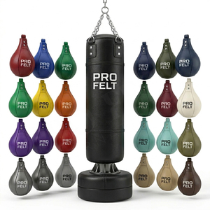 อุปกรณ์เสริมสำหรับชกมวย Pro Felt ทำจากหนัง PU ลูกบอลซ้อมชกแบบสองหัว พร้อมโลโก้สั่งทำได้ ลูกบอลฝึกซ้อม MMA มวยไทย อุปกรณ์ฟิตเนส - Product Image 1