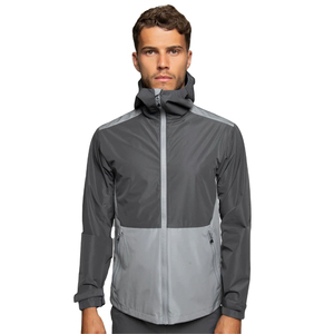 Men Casual <b>Wind</b> <b>Breaker</b> Jacket Turtleneck Collar Waterproof for Canvas Zipper Patchwork Winter Thin Breathable - Product Image 1