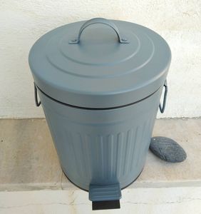 ถังขยะบ้านไร่สีน้ำเงินเทา, ถังขยะโลหะขนาดเล็กสไตล์ฝรั่งเศส - Product Image 6