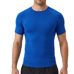Camiseta deportiva elástica personalizada para hombre, camiseta con logo personalizado, ropa de fitness para hombre, venta al por mayor - Product Image 2
