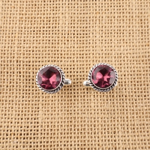 New Arrival Classy And Trendy Purple Rhodolite Gemstone <b>Cuff</b> <b>Links</b> Set In 925 Sterling Silver Plated Jewellery For Women And <b>Men</b> - Product Image 2