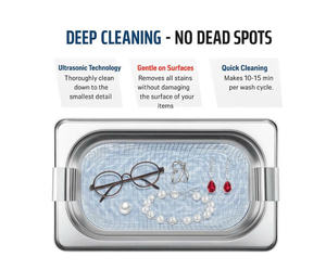 Limpiador Ultrasónico Mini VS-008A de VietSkymen, 42kHz 35W, para Joyería, Relojes, Gafas, Uso Doméstico y Comercial - Product Image 6