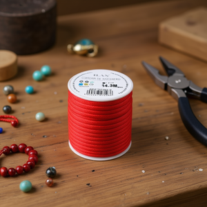 Corda da marinaio Ilan 4mm 14.3m Rossa per creazione gioielli - Product Image 3