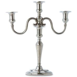 Elegant Polished Nickel Table Center Candelabra Vintage Style 5-Light Metal Pillar <b>Candle</b> Stand for Luxury Home & Living Room - Product Image 3