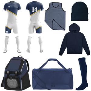 Conjunto de Equipamiento de Fútbol Profesional Personalizado: Camiseta, Pantalones Cortos, Calcetines, Gorra, Mochila, Poliéster Transpirable, Suministro OEM - Product Image 1