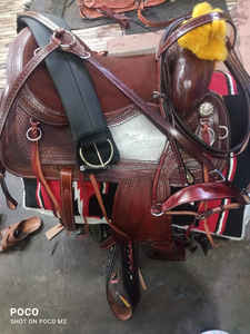 Adult Western Handmade Genuine Leather Western Pleasure Trail Riding <b>Saddle</b> for Racing and Riding in American Cowboy Style - Product Image 5