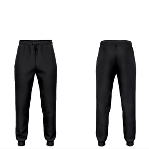 Pantalones Deportivos Unisex de Algodón Negro, Cierre con Cordón, Bolsillos Laterales, Corte Regular Informal, para Otoño, Color Sólido, Transpirables - Product Image 5