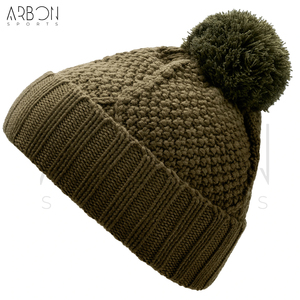 Bonnet unisexe décontracté en tricot côtelé épais, fait main, vert olive uni, facile à porter, nouvelle collection, best-seller, au meilleur prix - Product Image 3