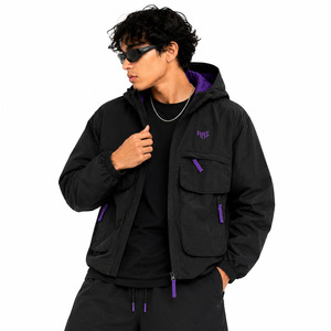 Custom Manufacturer High Quality Custom <b>Zip</b> <b>up</b> Reversible Nylon <b>Jackets</b> Double Plaid Side Waterproof Windbreaker <b>Jacket</b> for Men - Product Image 4