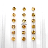 Citrine naturelle ronde taillée, pierres précieuses en vrac de 3 mm, citrine facettée calibrée, prix de gros, en vrac, provenant d'un fabricant indien