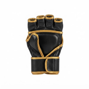 Guantes de MMA de Cuero Negro de Alta Calidad, Medios Dedos, con Cierre, Transpirables, Ligeros, que Absorben la Humedad, Unisex, para Artes Marciales - Product Image 2