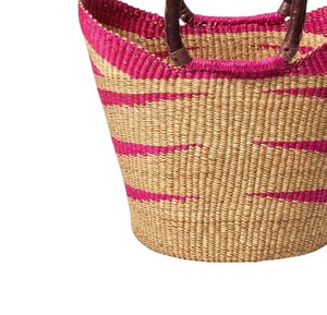 Custom Handcrafted Seagrass Handbags Premium Leather Handle Woven <b>Straw</b> <b>Tote</b> <b>Bag</b> Women Luxury Summer Beach <b>Bag</b> OEM ODM - Product Image 3