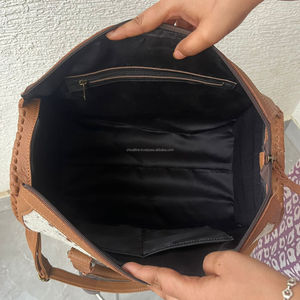 Sac de voyage Speedy en cuir de vachette à poils, avec détails Concho, grande capacité, prix usine, exposition de mars - Product Image 6