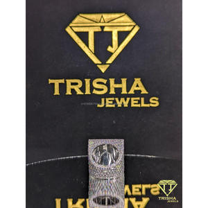 Anillo Hip Hop Personalizado con Letra, Plata de Ley 925 Cubierta con Brillantes Diamantes Moissanite VVS, Amuleto de Lujo de Trisha Jewels - Product Image 4