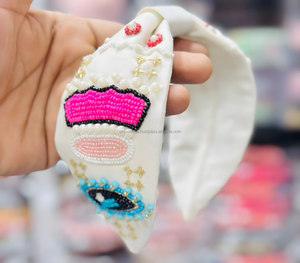 2025 noël personnalisé brodé paillettes velours bandeau pour enfants Style décontracté cheveux accessoires pour bébé douche - Product Image 4