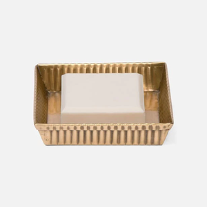Porte-savon rectangulaire en laiton plaqué or, grande taille, produits de salle de bain à prix raisonnable - Product Image 2