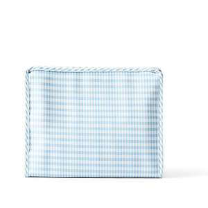 Summer Custom Plaid Makeup Pouch Monogram Nylon Travel Toiletry Bag Women Blank Gingham Cosmetic Bags - Product Image 6