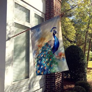 Bandera de Casa de porche Multicolor grande, diseño de pavo real, pancarta de patio, ilustraciones para colgar en la pared, manga de poliéster, poste decorativo para múltiples - Product Image 2