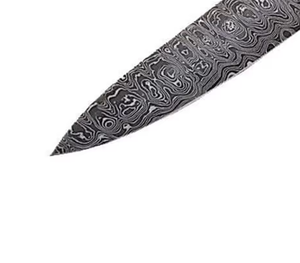Couteau de chef en acier Damas, forgé à la main, style japonais, manche en bois, couteau de cuisine pour droitier, fabricant OEM ODM - Product Image 5