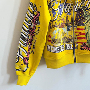 Sudaderas con capucha personalizadas de alta calidad 2026 con hombros caídos, estampado abullonado y cremallera completa, sudaderas con capucha negras personalizadas para hombre, sudaderas con capucha de forro polar - Product Image 3