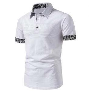 Camisa de Manga Larga para Hombre, Nueva Colección de Verano, Estampado Digital, Bloques de Color, Cuello Casual, Lona, Spandex/Algodón, Transpirable - Product Image 4