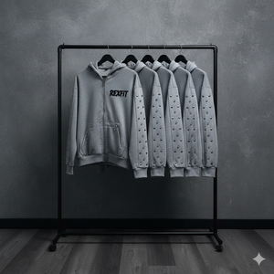 Sweat-shirts à capuche unisexes en molleton 100% coton 500 GSM, coupe ample à épaules tombantes, style streetwear, avec logo personnalisé imprimé par sérigraphie et fermeture éclair. - Product Image 1