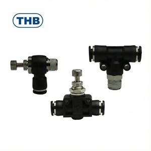 Controlador de velocidad, Conector de Aire Ajustable de Empuje para Conectar, Unión para Equipos Industriales - Product Image 2