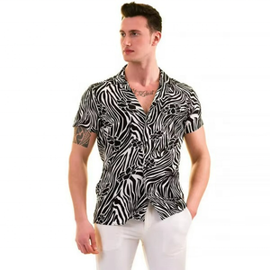 Camisa Hawaiana de Viscosa Personalizada de Alta Calidad para Hombre, Blusa Moderna con Estampado, Camisas de Playa Hawaianas de Verano para Hombre - Product Image 1