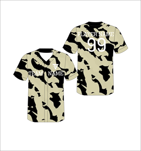 Camiseta de Béisbol Personalizada para Hombre, Estampado de Camuflaje, Nombre del Equipo y Número Sublimados, Poliéster Transpirable, Manga Corta, Cuello en V, Corte Regular - Product Image 5
