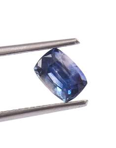 ไพลินสีน้ำเงินธรรมชาติ, ไพลินสีน้ำเงินทรงคุชชั่นจากเหมืองซีลอน, ไพลินสีน้ำเงินจากศรีลังกา, ขนาด 6.60x4.60 มม. - Product Image 1