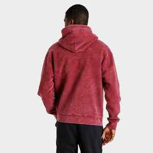 100% Cotton Acid Wash Fleece Hoodies for Men Solid Pattern Zipper Basics with Winter Hooded Collar Digital Printing <b>Plain</b> Dyed - Product Image 5