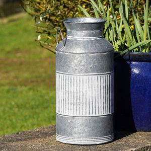 Vase de Jardin Vintage en Zinc Galvanisé pour Intérieur et Extérieur, Pot de Fleurs Décoratif Rustique Style Ferme, en Forme de Bidon à Lait, Vente en Gros - Product Image 2