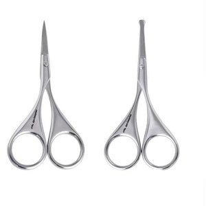 Eyebrow <b>Scissors</b> 2 pcs Precision Stainless Steel Eyebrow Trimming Tool for Women & Men Safe Facial Hair Grooming <b>Scissors</b> - Product Image 1