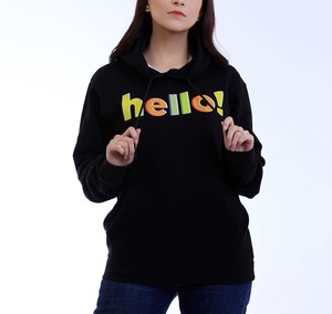 Sweat-shirt à capuche en molleton de coton pour femme, style streetwear décontracté, coupe ample, chaud pour l'hiver - Product Image 3