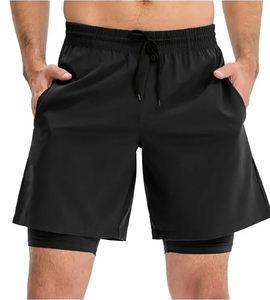 Men's olive green Color <b>Polyester</b> <b>Shorts</b> Elastic Waist Quick Dry Casual Style Bermuda Length Side Stripe - Product Image 4