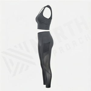 Conjuntos Deportivos de Algodón para Mujer, Leggings, Sujetador Deportivo sin Mangas, Ropa Deportiva Premium Personalizada al por Mayor - Product Image 3