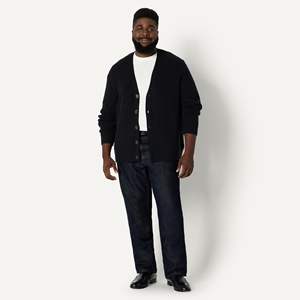 Cárdigan de punto informal holgado para hombre, con botones decorativos, para primavera y otoño, chaqueta fina con logo frontal - Product Image 2