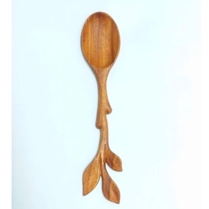 Cuchara de Madera Natural en Forma de Tronco, Estilo Rústico, Hecha a Mano en Vietnam, Utensilio de Cocina para Servir, Venta al por Mayor - Product Image 2