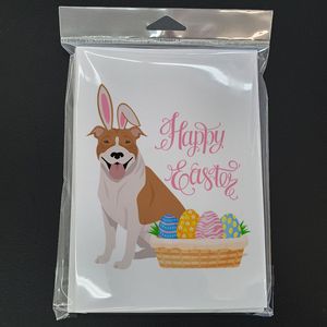Whimsical A7 tamaño 5x7 rojo blanco Pit Bull Terrier tarjetas de felicitación de Pascua paquete 8 tarjetas de nota en blanco con sobres - Product Image 3