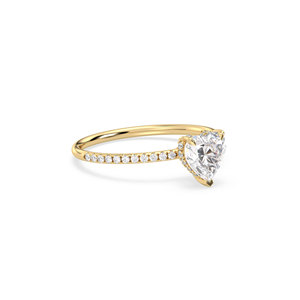 Anillo Solitario REYES con Halo Oculto de Moissanita en Forma de Corazón, Plata de Ley 925, Diseño Nuevo, Joyería Fina, Accesorios de Lujo para Mujer - Product Image 3