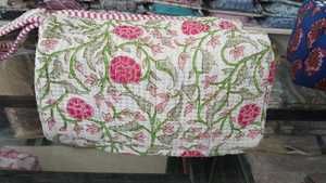 Printed Eco-Friendly Cotton Pouches Handmade Fabric <b>Zipper</b> <b>Storage</b> <b>Bags</b> Outdoor Cosmetic Travel Organizer Gift Pouches Retail - Product Image 2