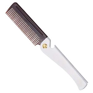 Professional High Quality Stainless Steel Folding Comb Pocket Comb for <b>Men</b> and Women Black White Pink And Multicolor Custom Log - Product Image 1