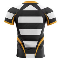 Jersey Rugby Lengan Pendek Bahan 100% Poliester Anti-Bakteri Ringan Desain Kustom Unisex Layanan OEM Berkualitas Tinggi